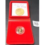 1980 proof half sovereign within original box and Royal Mint Certificate