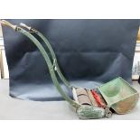 Vintage metal push lawnmower by Ransomes.