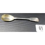 George III Irish silver fiddle pattern preserve spoon, maker R.S. Dublin 1816