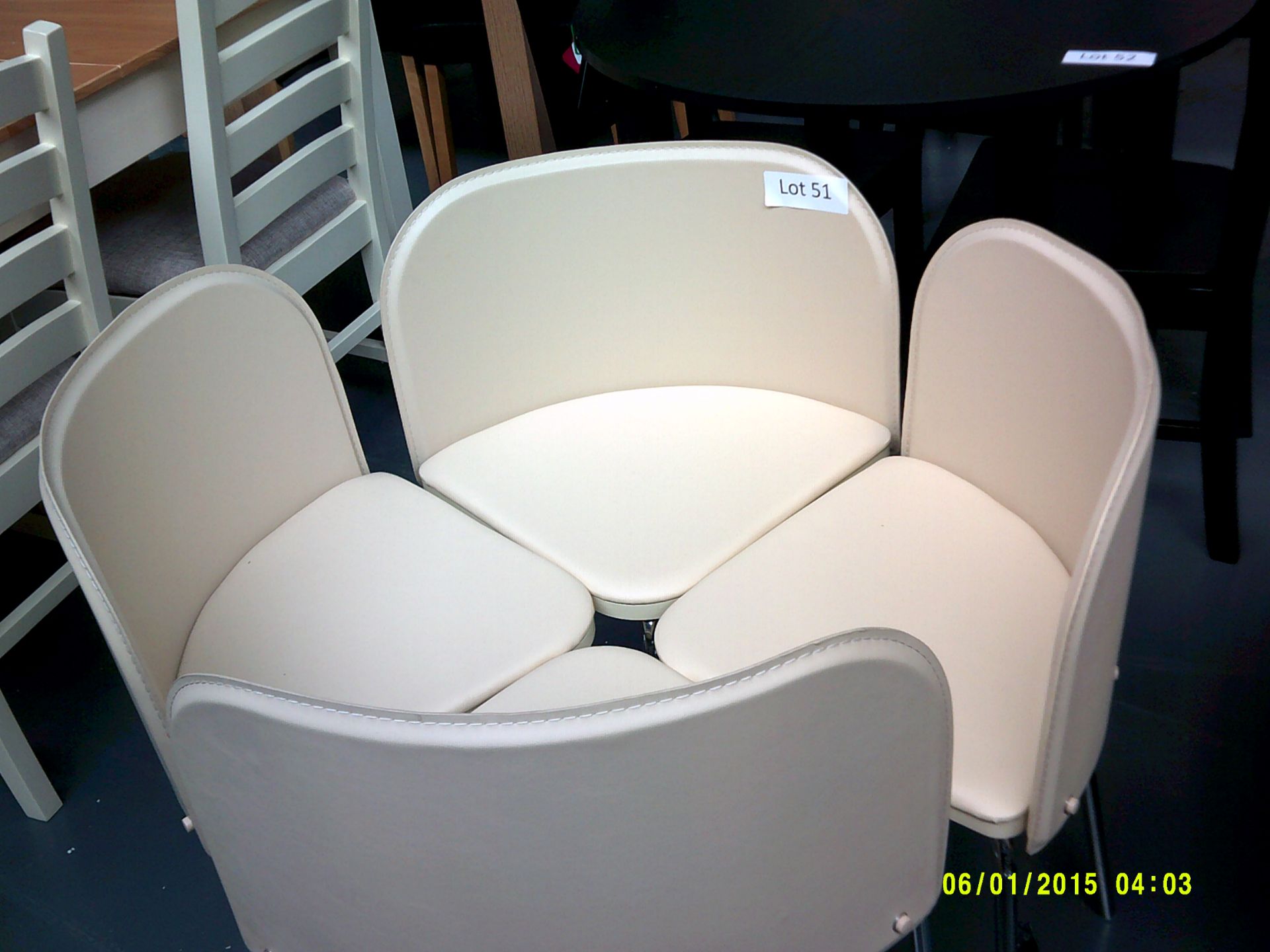 4 Cream Chairs Customer Returns
