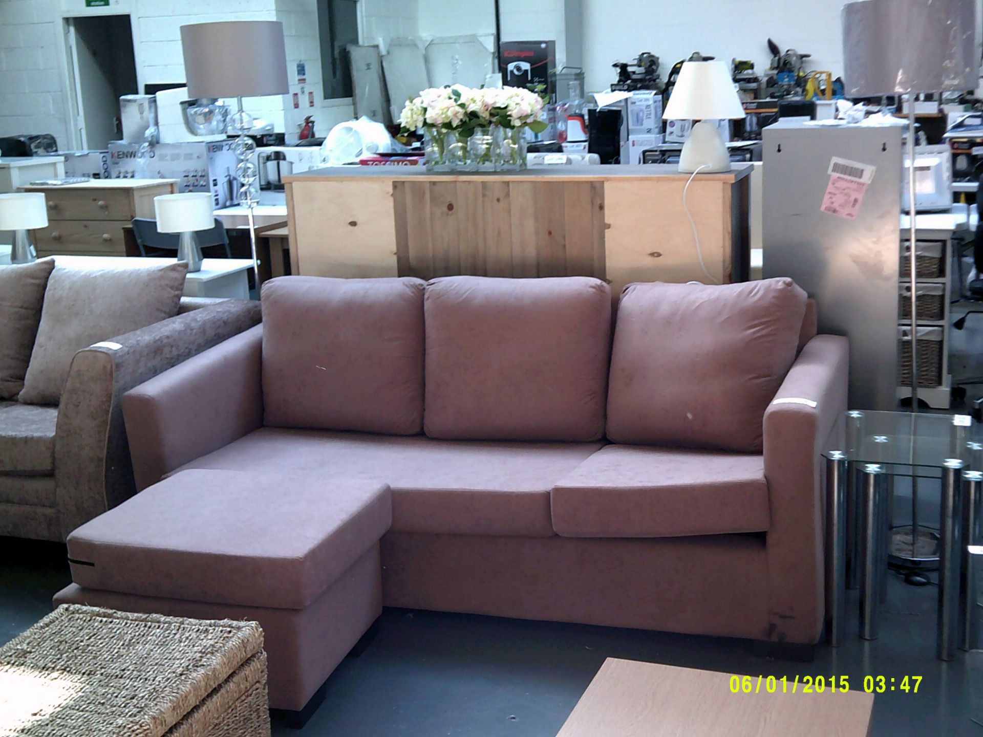 3 Seater Sofa with Foot Stool ORP £1429 Customer Returns