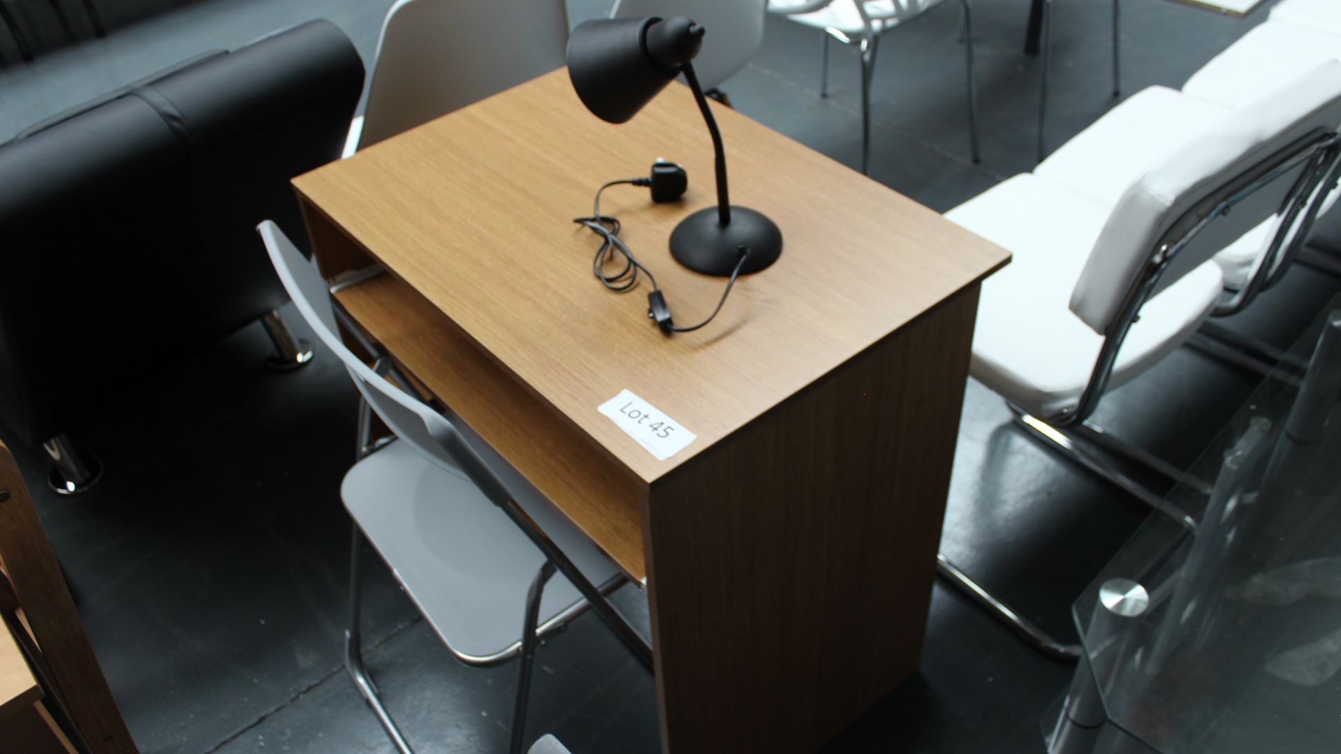 Desk and Chair with Lamp. Customer Returns