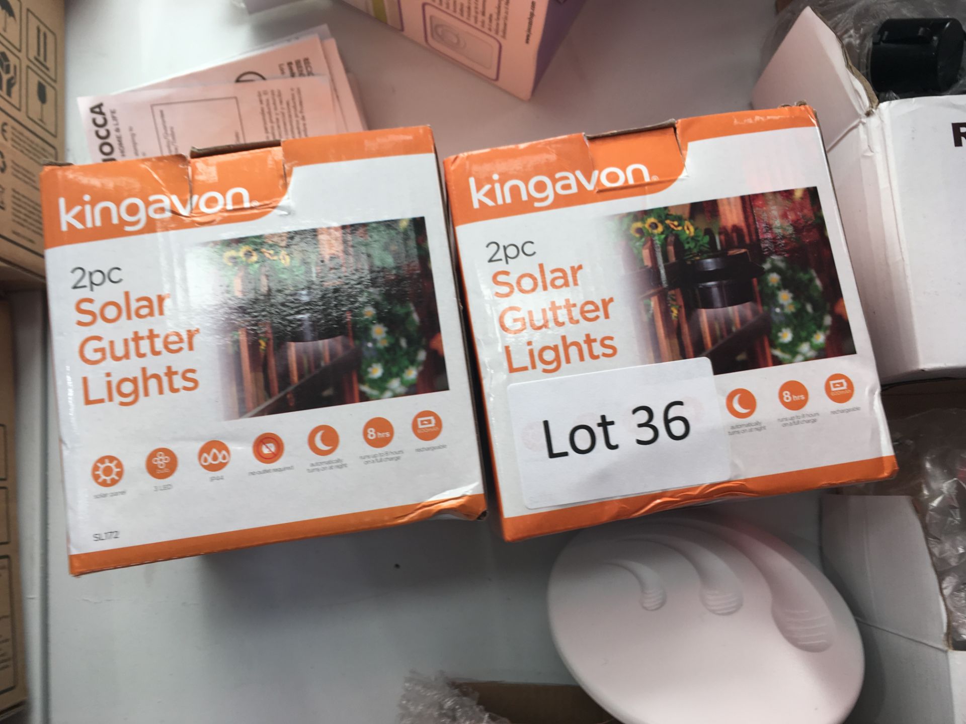 2 x 2 piece solar gutter lights. Bad packaging. - Image 2 of 2