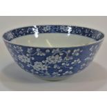 A 19th century blue and white Mei hua bowl 26cm diameter清 十九世紀 青花梅花紋盌