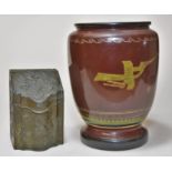 A Vietnamese lacquer vase together with Japanese m