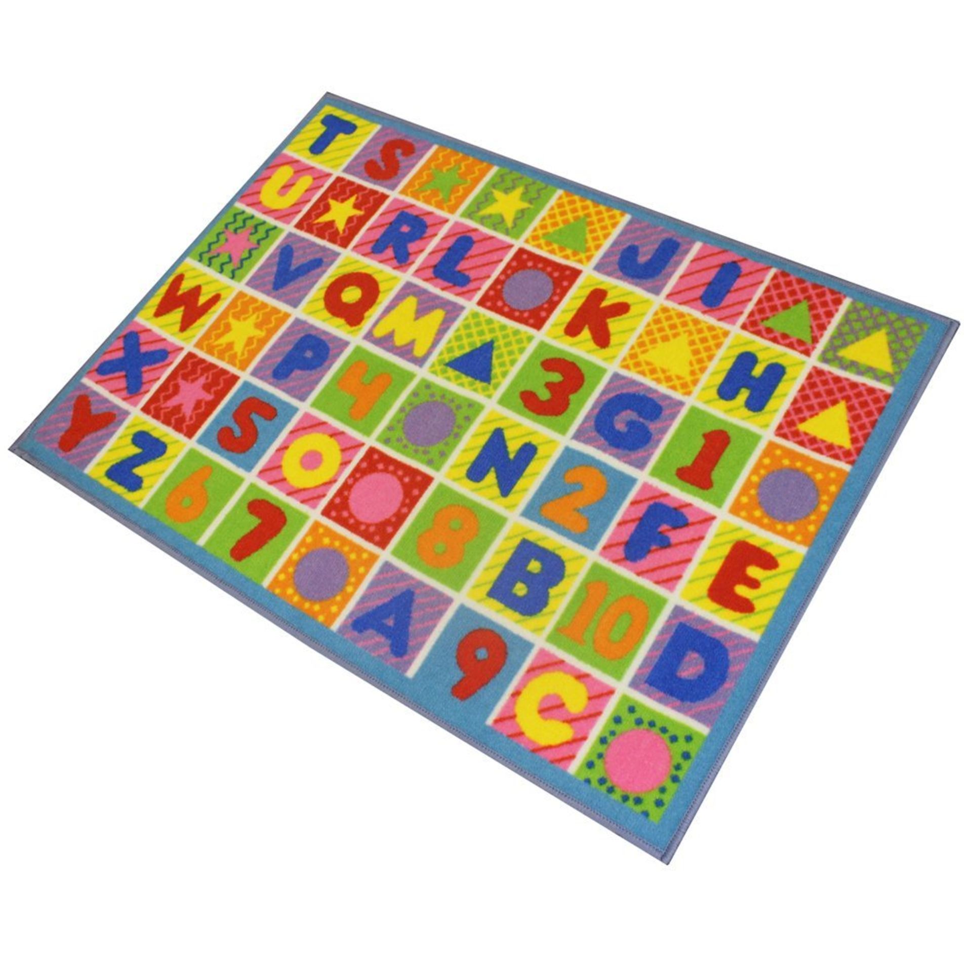 100 X Jvl Childrens 80 X 110 Cm Alpha Numeric Nursery Playroom Kids Play Mat