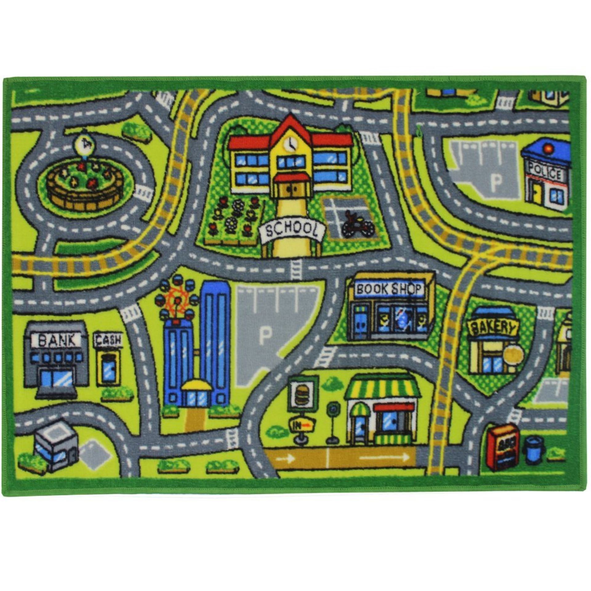 100 X Jvl Childrens 80 X 110 Cm Map Nursery Playroom Kids Play Road Mat