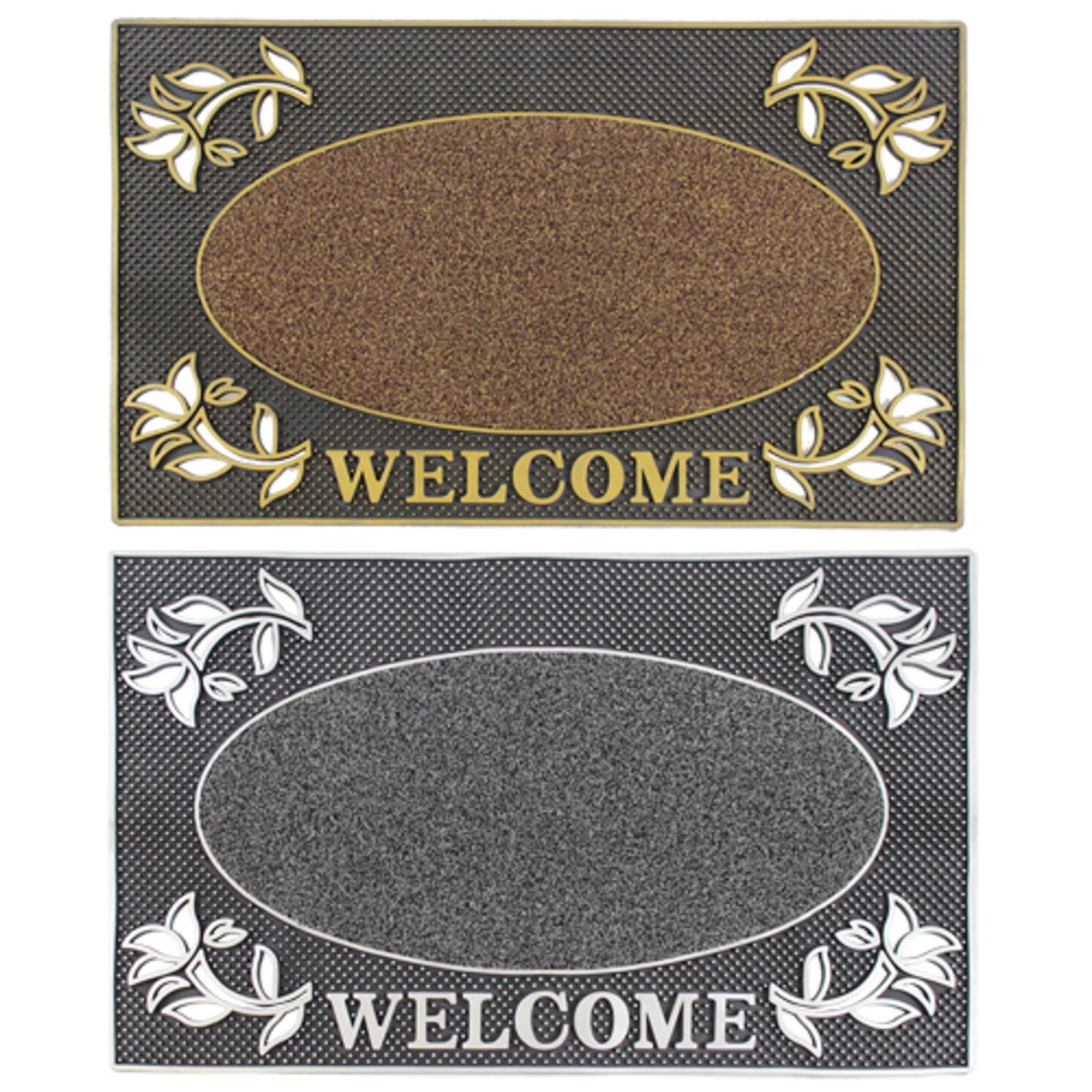 100 X Metallic Welcome Rectangular Doormat