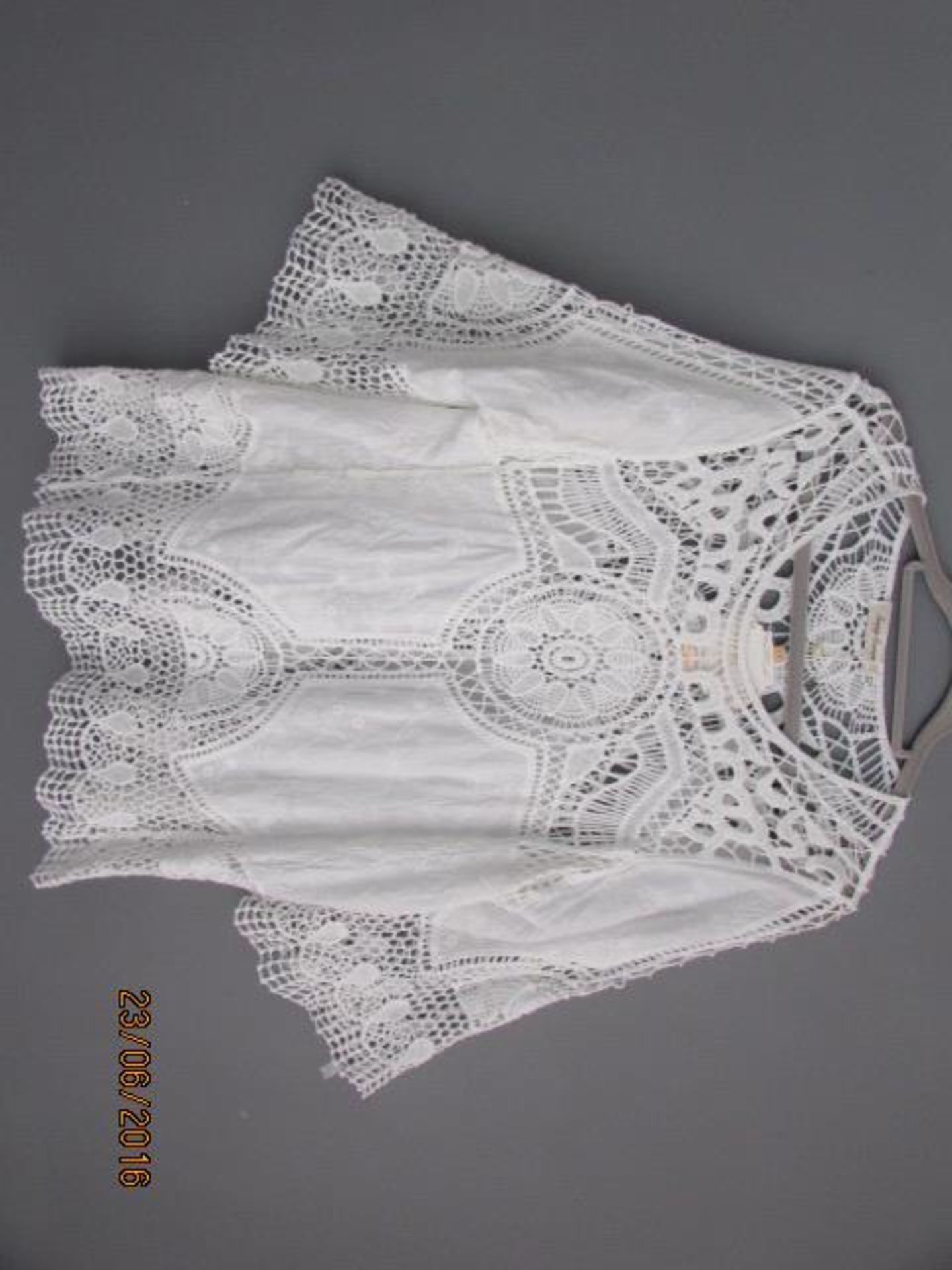 Simply Couture White Crochet Boatneck Top Us Size Xl