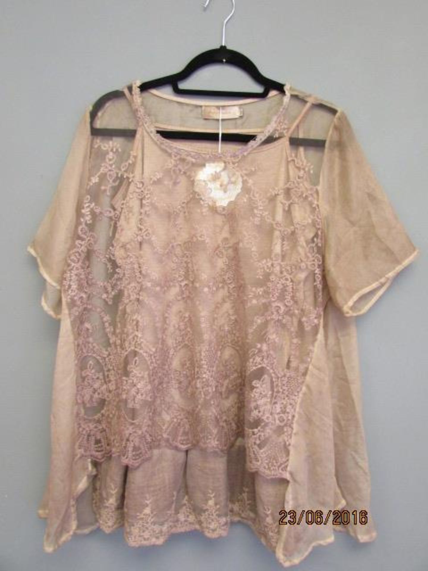Simply Couture Pink Lace Top Us Size 3X