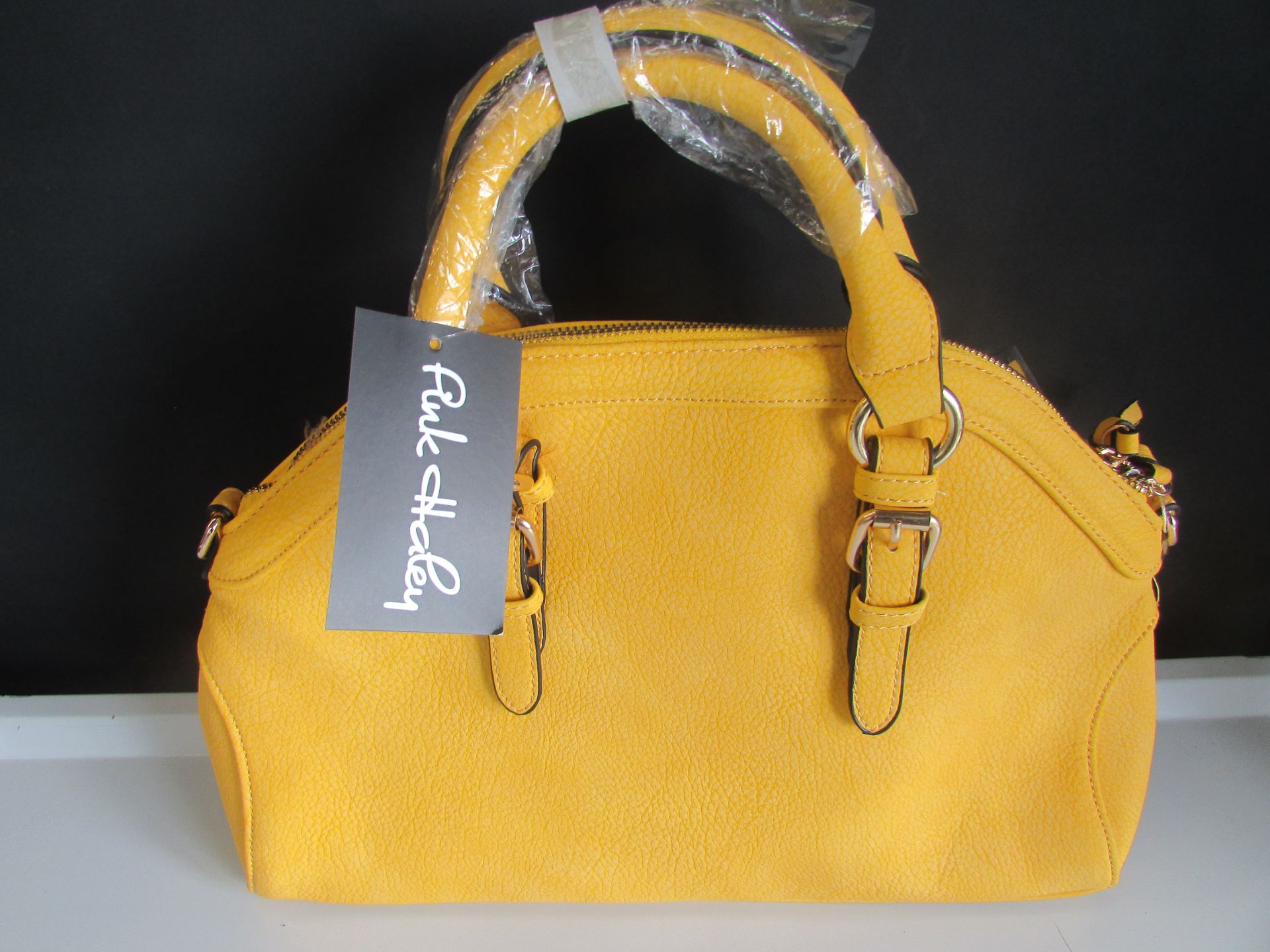 Pink Haley Yellow Handbag