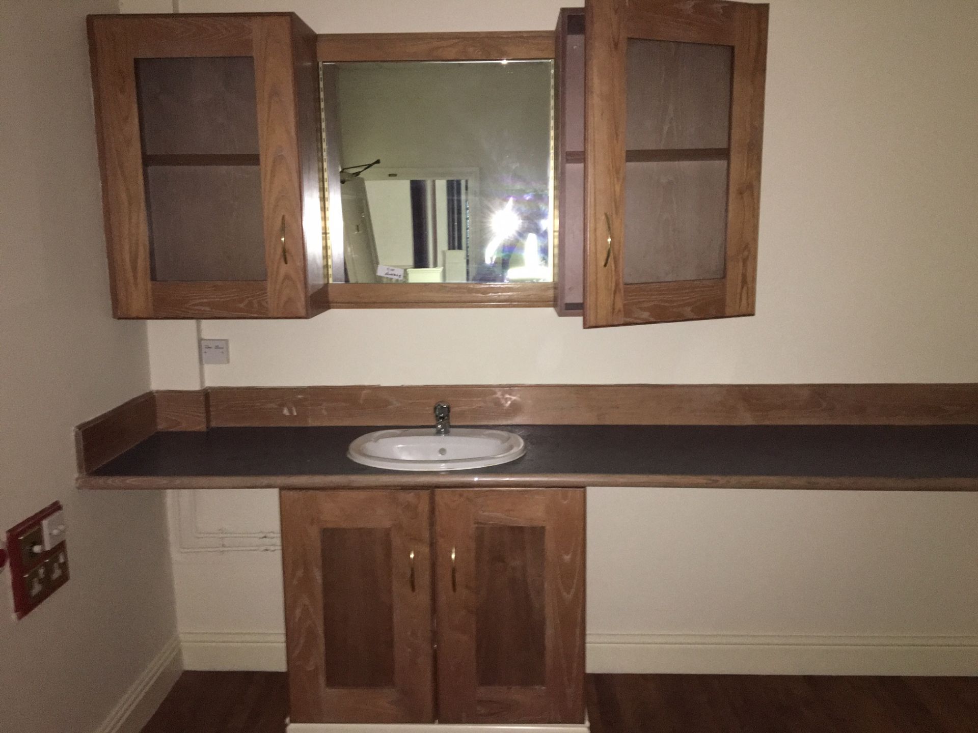 Water Basin With Cupboards & Mirror (Different Design)