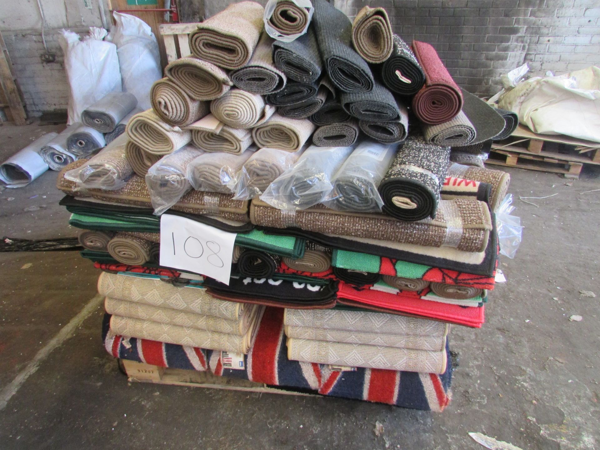 Approx 250 Various Mats Inc. Union Jack/Wales Themed, Hallway Runners & More.