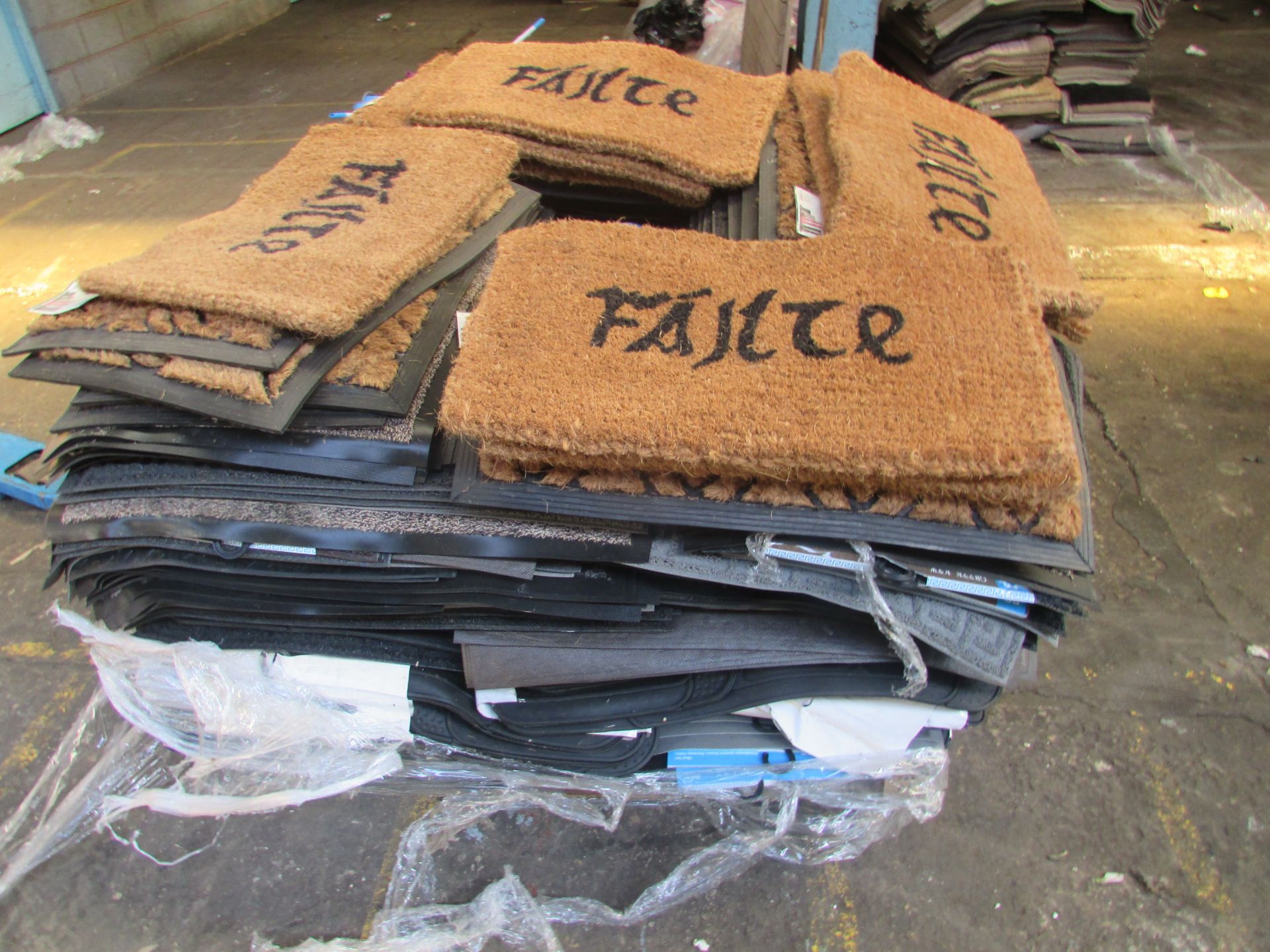 Approx 200 Various Mats Inc. Coir Tuffscrapes & 4 Piece Car Mats