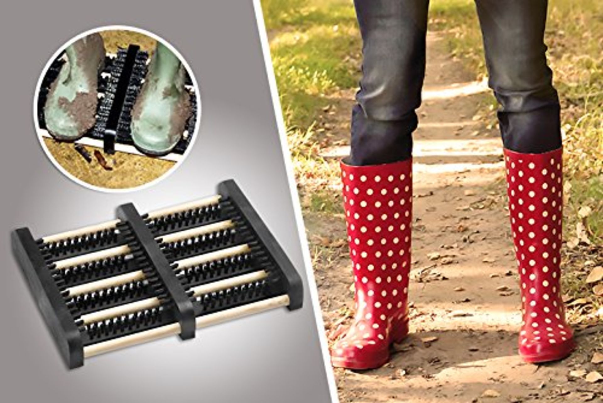 GardenStyle 240000747 Heavy Duty Boot and Shoe Brush for Outdoor and Indoor Use