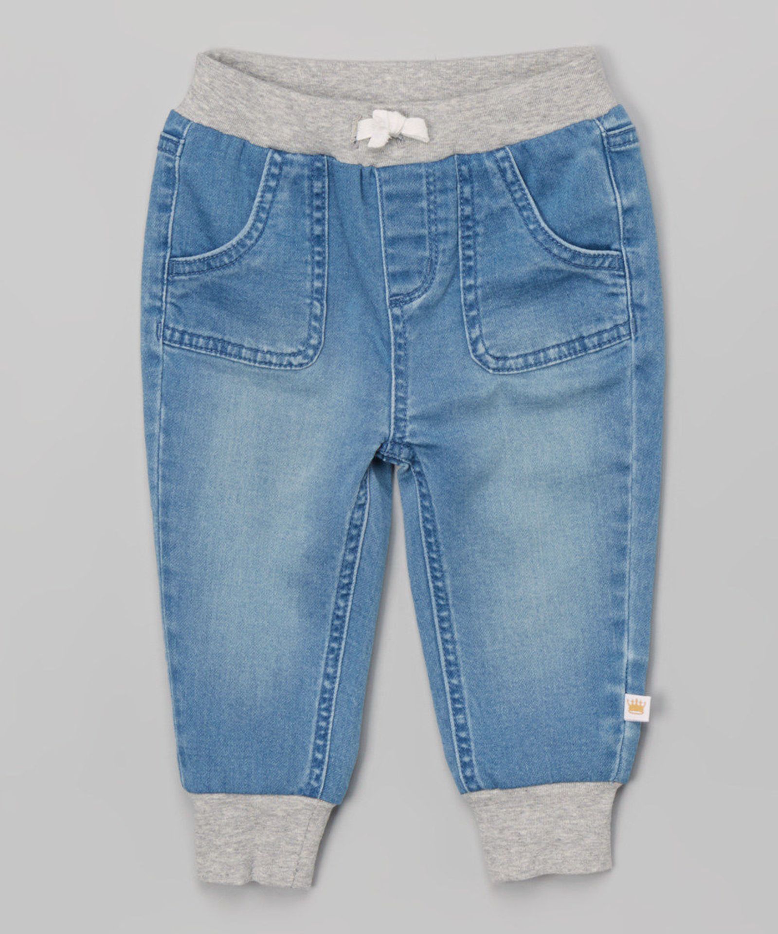 2 x Brand New Rosie Pope Denim & Gray Joggers - 18 Months