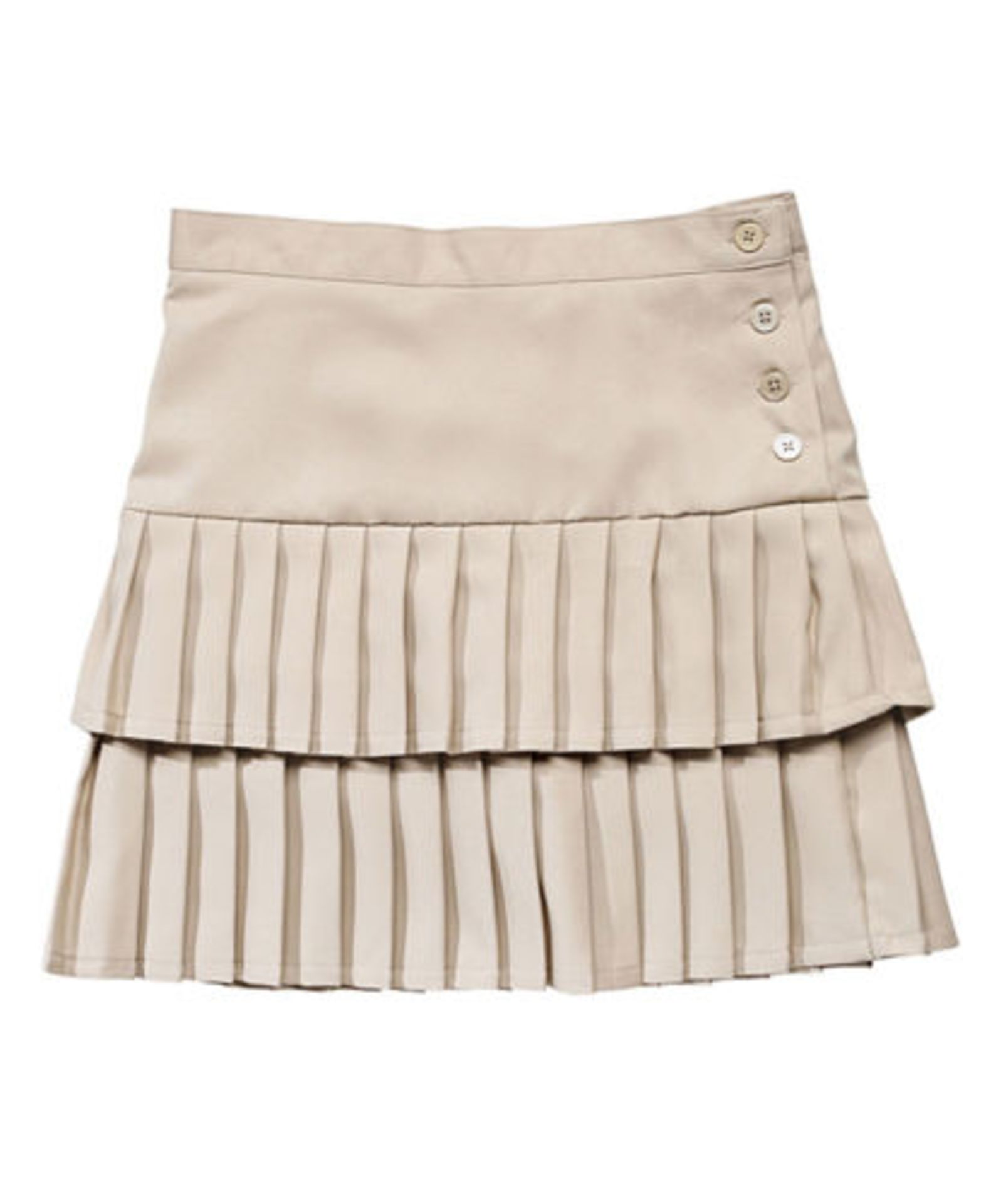 Brand New French Toast Khaki Double Pleated Scooter Skirt - Girls US 18
