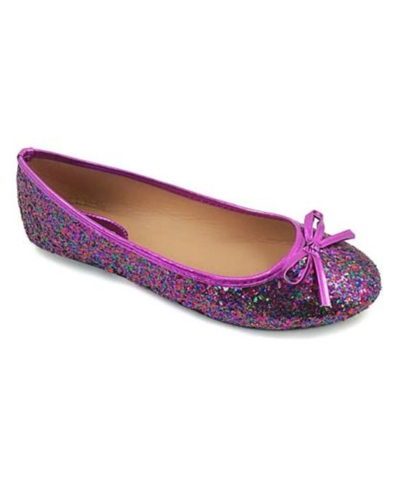 Brand New Ositos Shoes Purple Glitter Bow Flat US Size 10