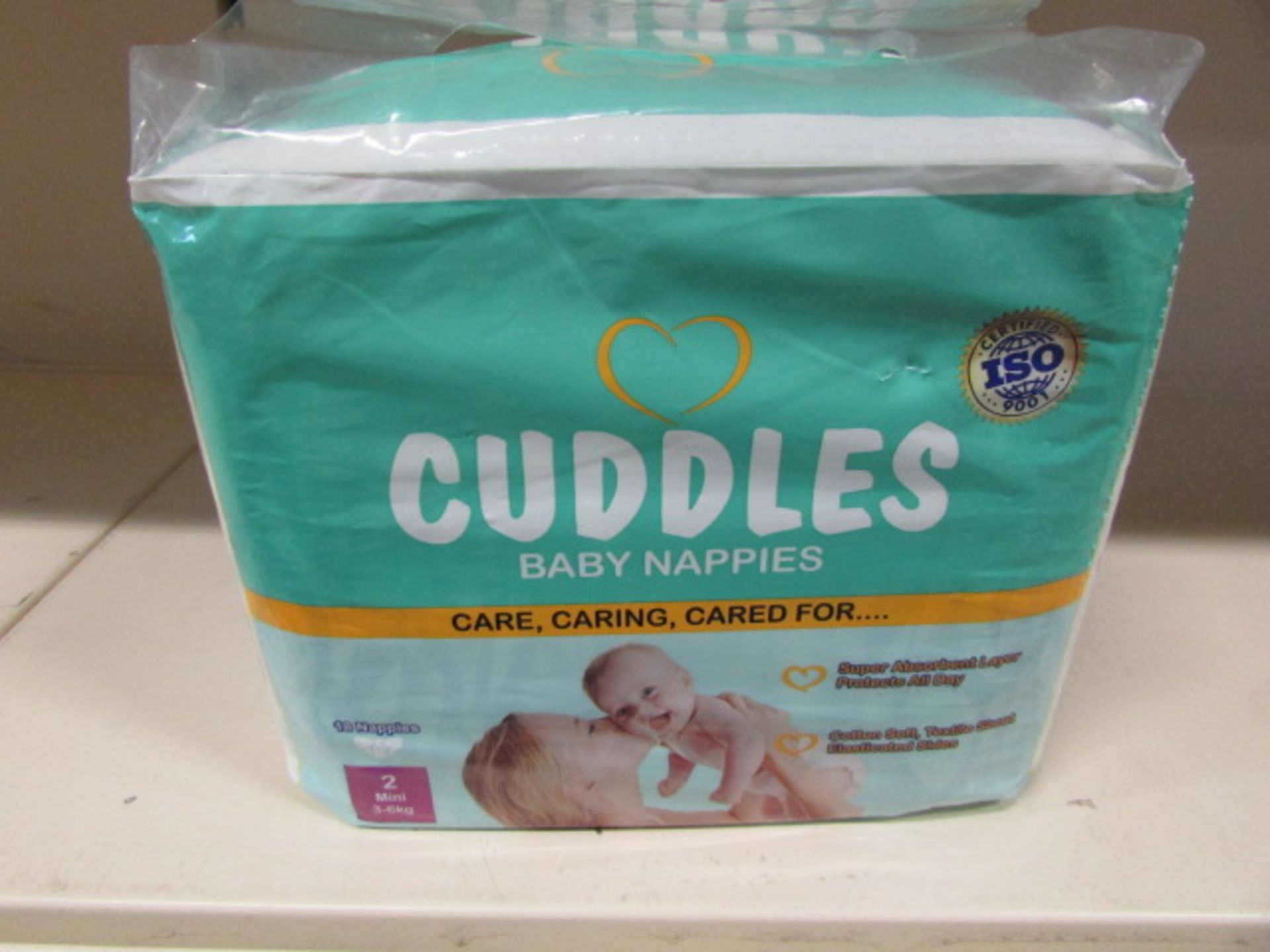 1 Container (1,800 Outer Packs Of Size 2-4 Cuddles Nappies) [Please See Description For Breakdown]