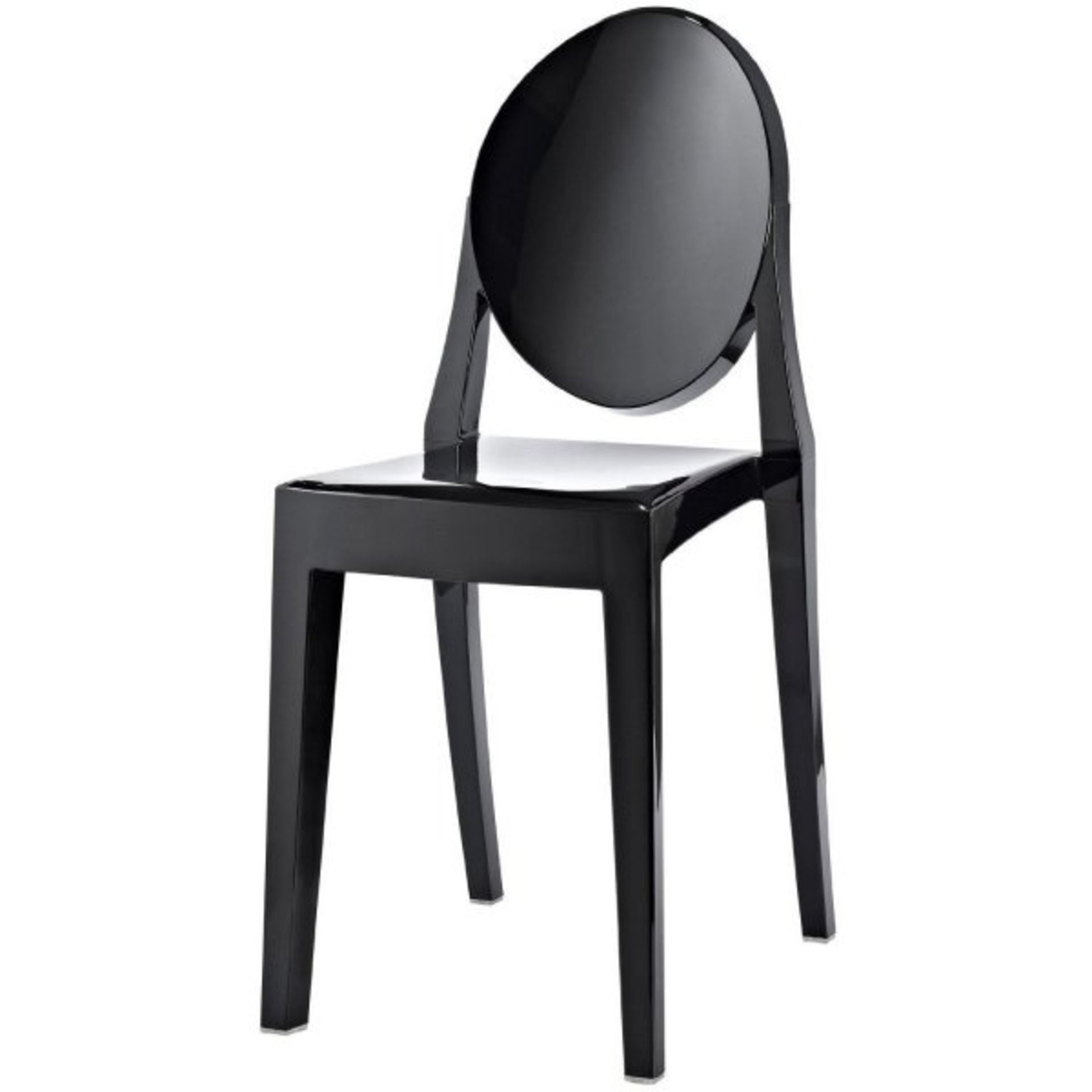 Brand New Victoria Black Plastic style Ghost Chair influenced by Philippe Starck (RRP: £80) - Bild 2 aus 4