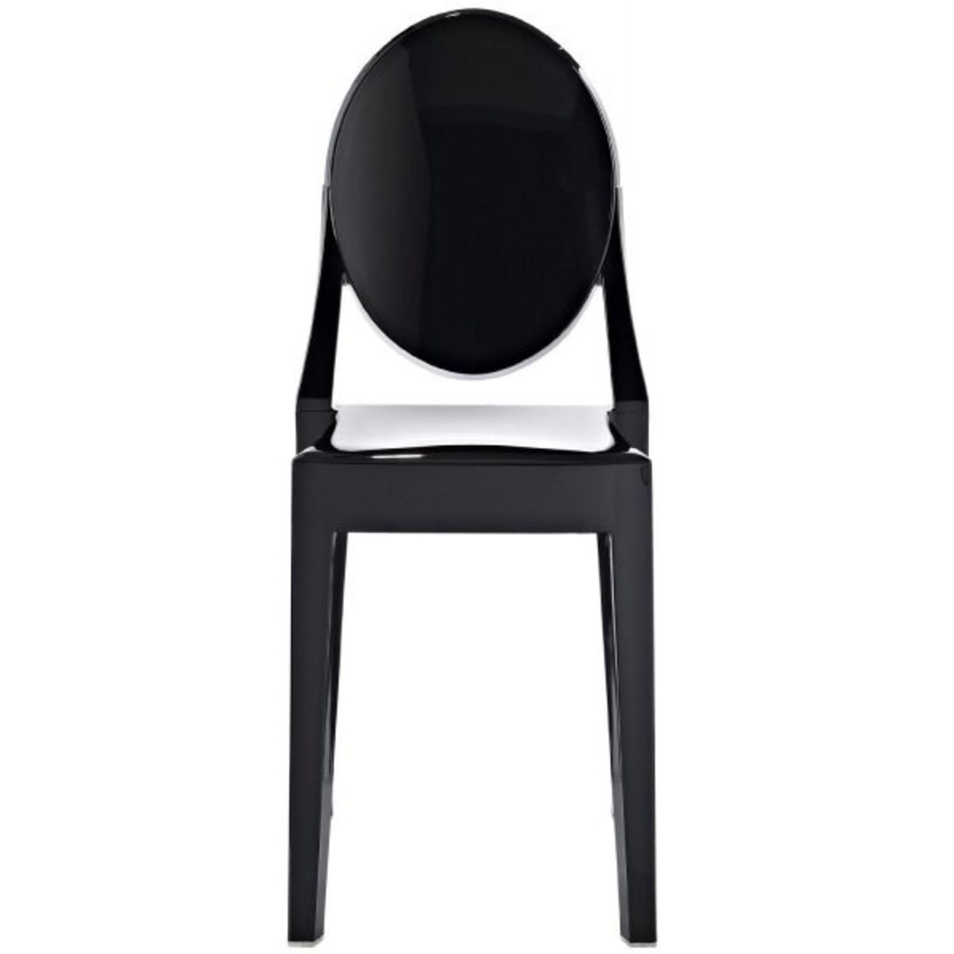 Brand New Victoria Black Plastic style Ghost Chair influenced by Philippe Starck (RRP: £80)