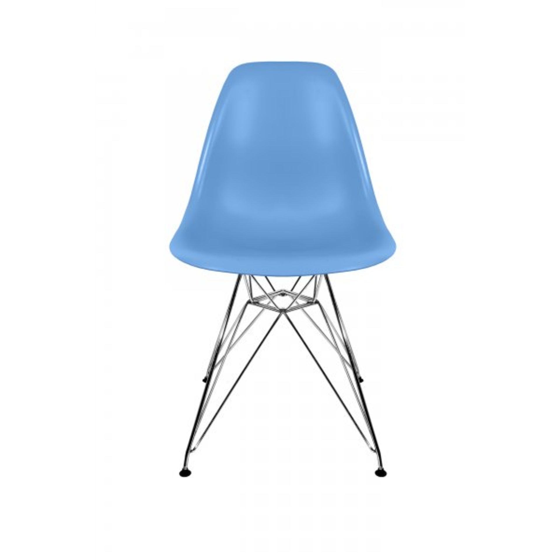 Brand New DSR 'Eiffel' Blue Dining Chair reflected by Charles Eames (RRP: £60)