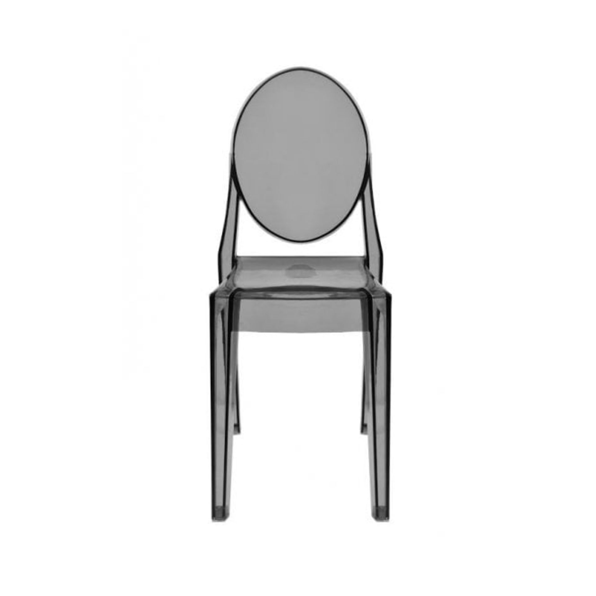 6 x Brand New Victoria Transparent Smoke Plastic style Ghost Chair influenced by Philippe Starck (