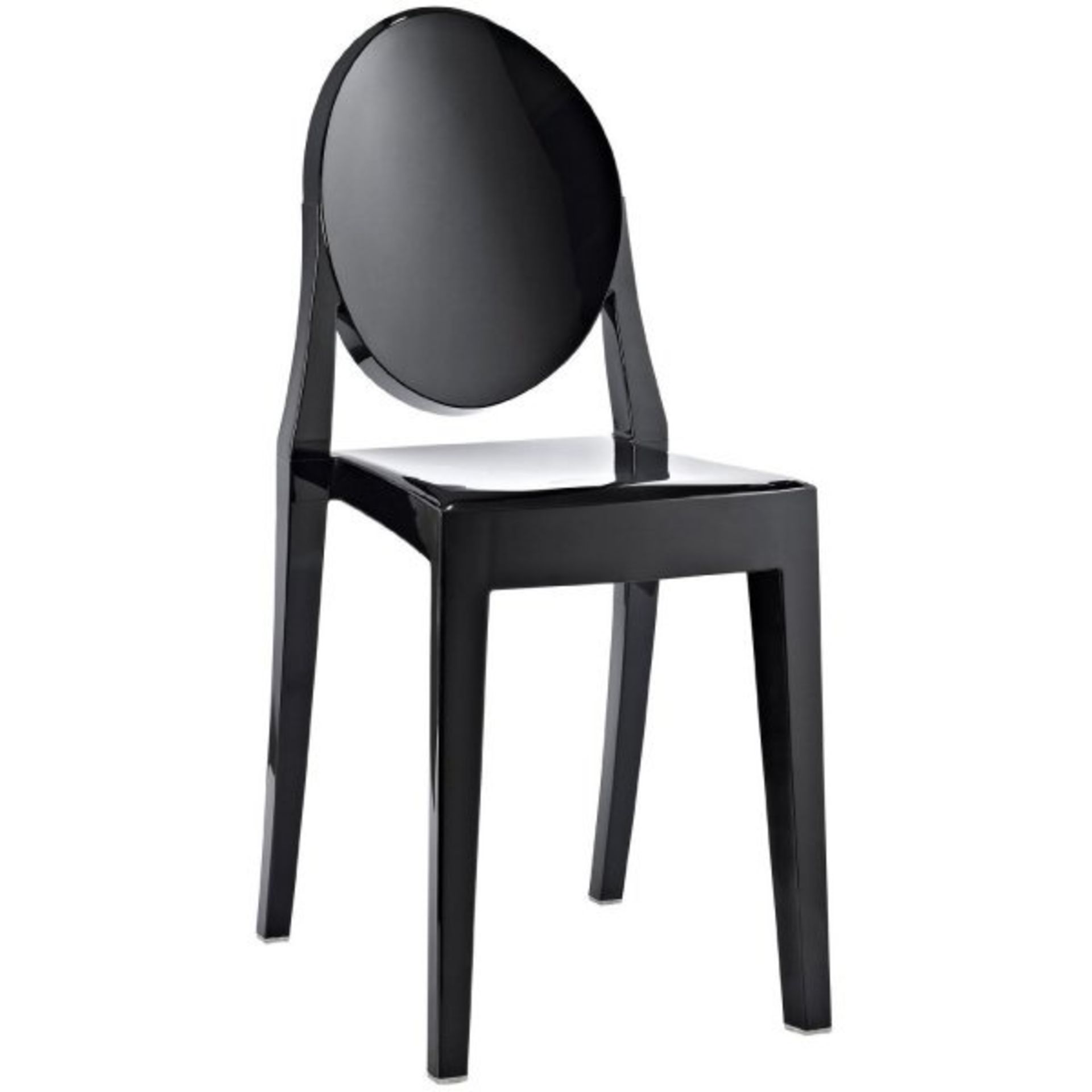 Brand New Victoria Black Plastic style Ghost Chair influenced by Philippe Starck (RRP: £80) - Bild 3 aus 4
