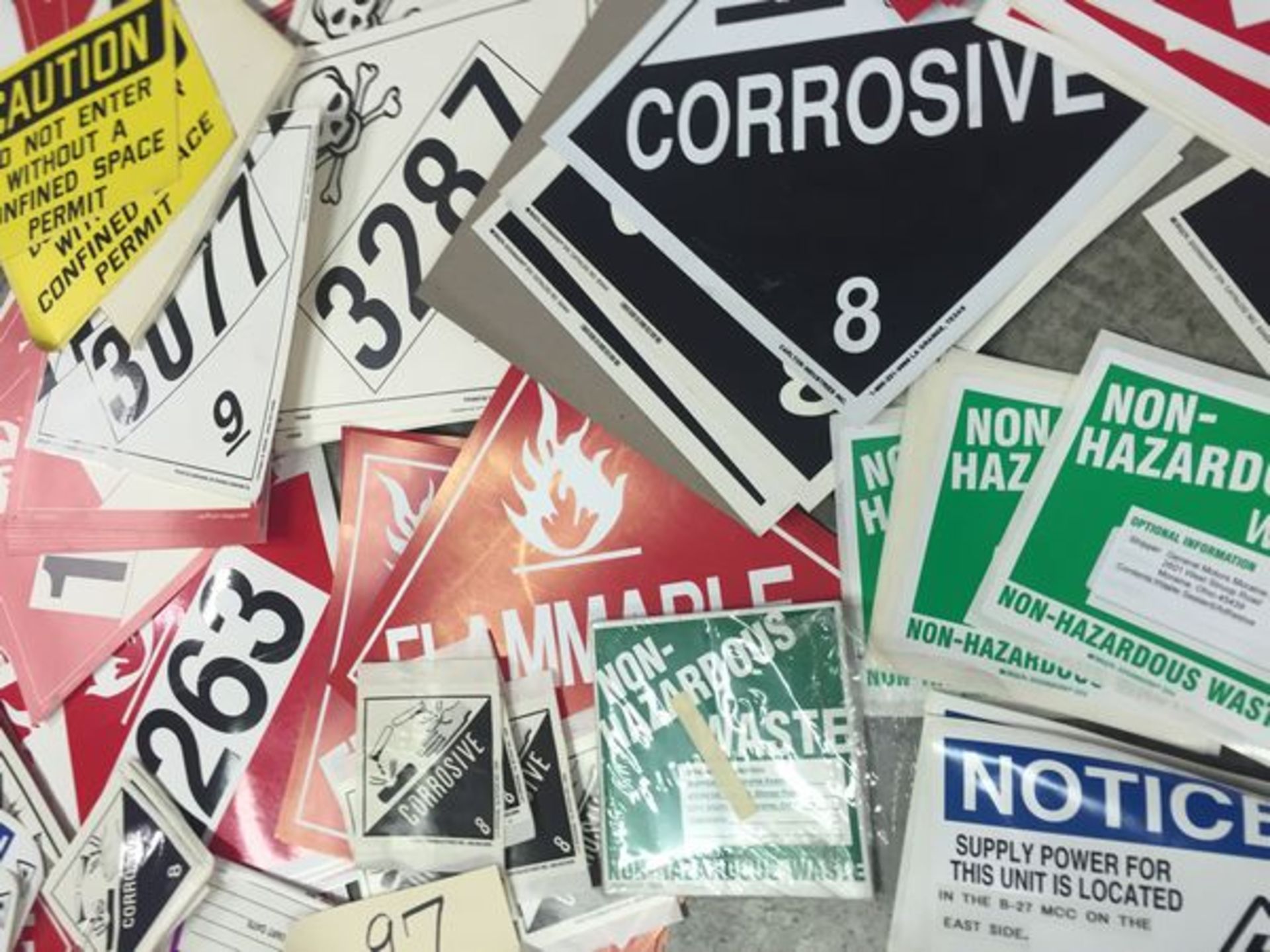 Mixed Lot of Industrial Signs, Stickers, Placards - Image 4 of 4