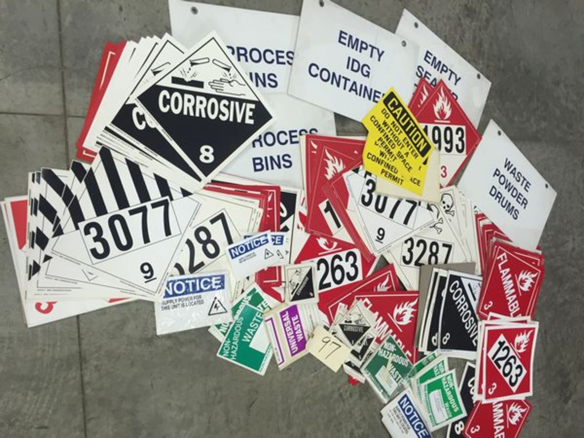 Mixed Lot of Industrial Signs, Stickers, Placards - Image 2 of 4
