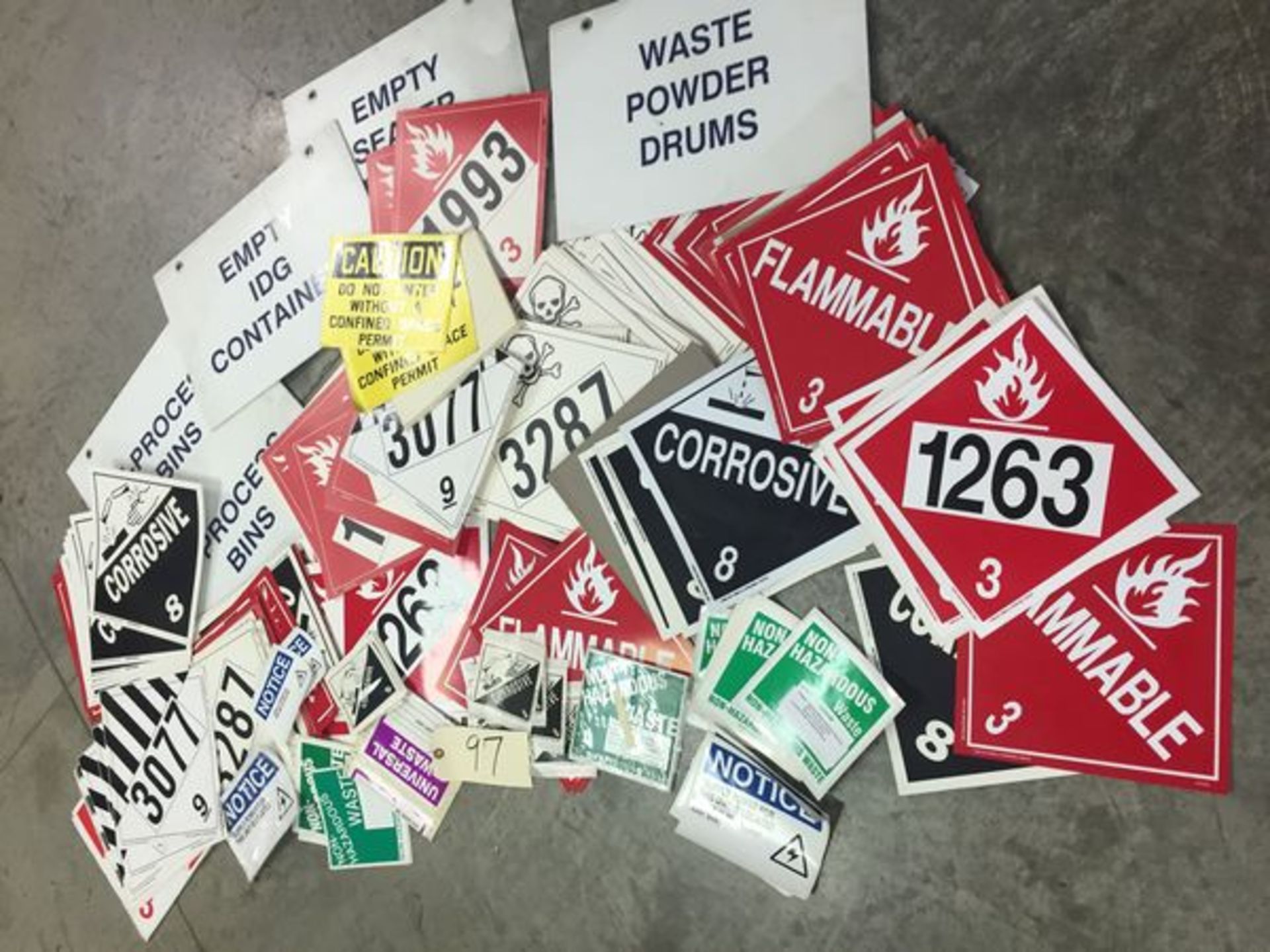 Mixed Lot of Industrial Signs, Stickers, Placards - Image 3 of 4