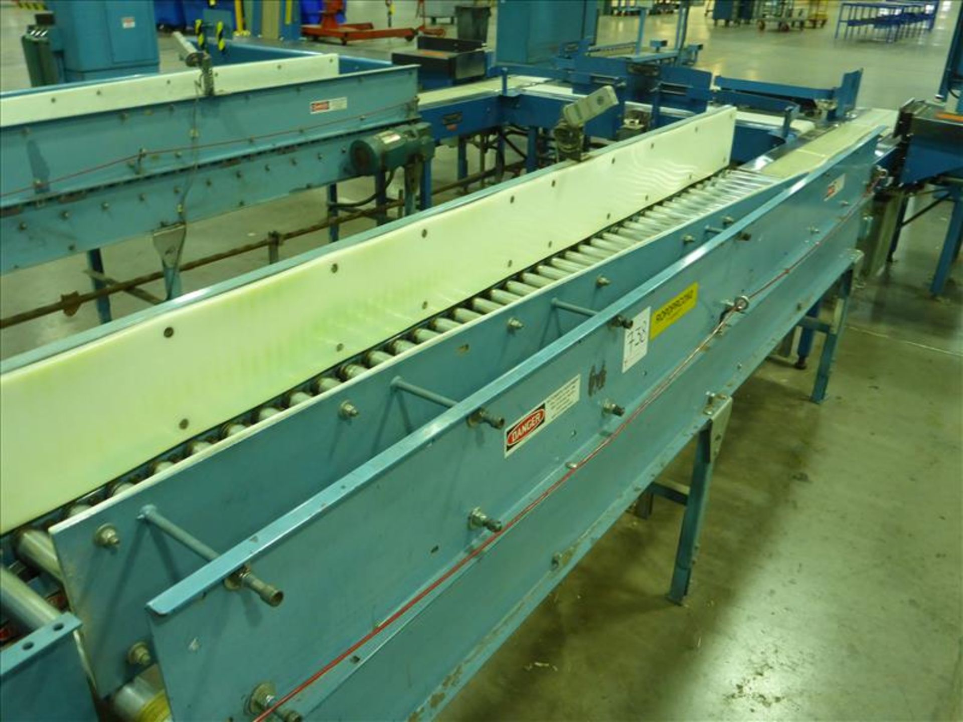 Alvey roller conveyor, approx. 20 in. x 120 in., 1 hp