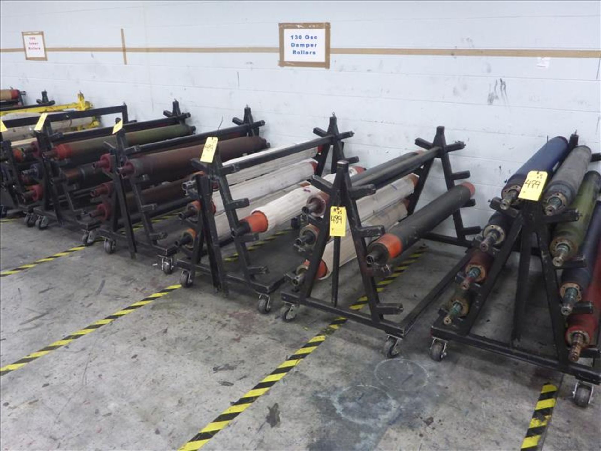 (5) roller carts c/w rollers