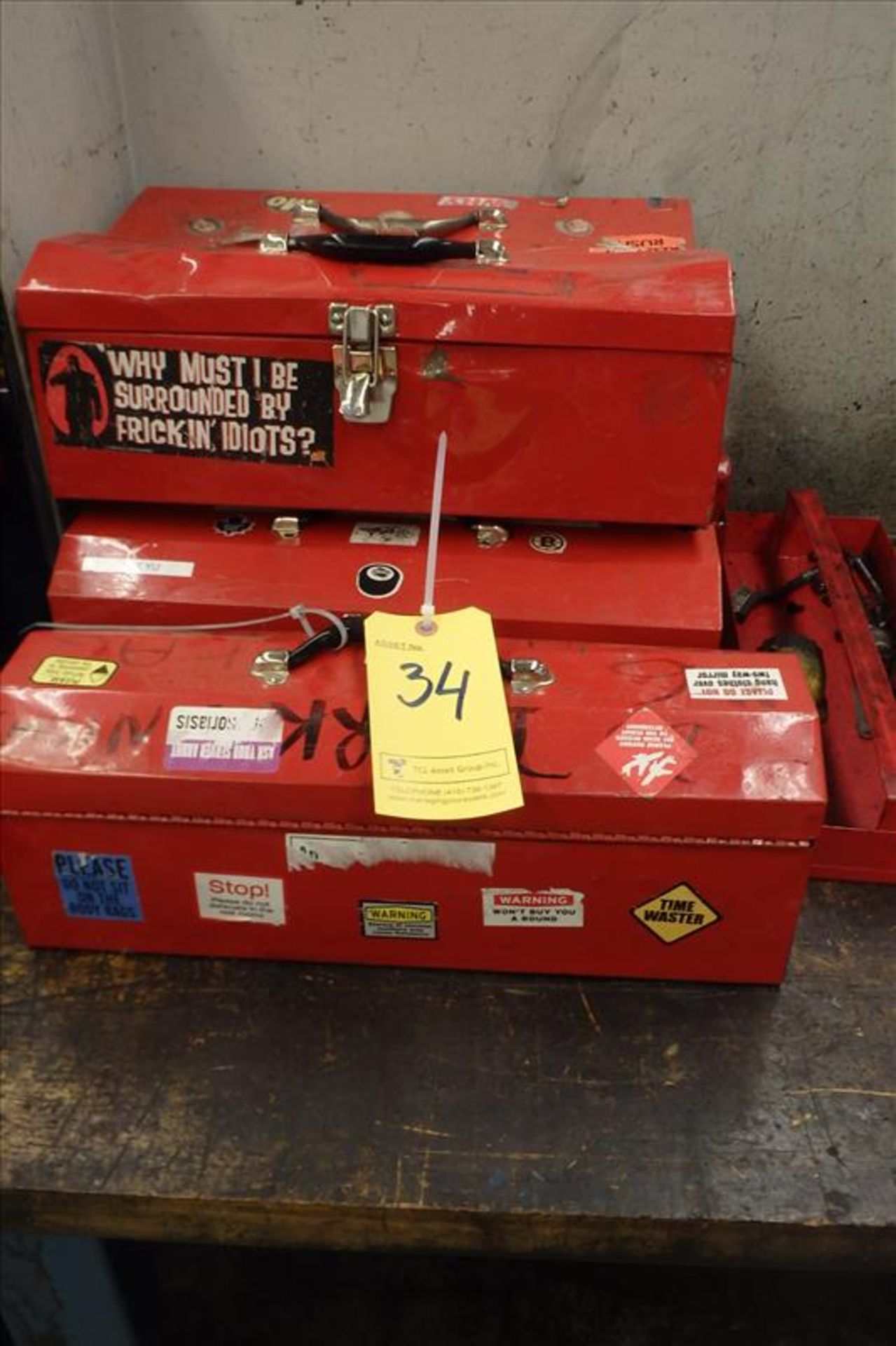 (5) Assorted Metal Tool Boxes