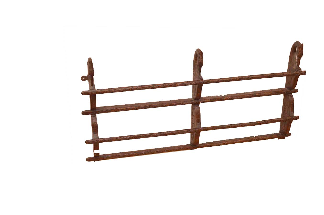 An Early Old Oak Carved Plate Rack