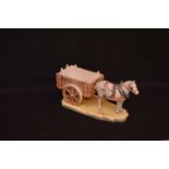A Royal Dux Figurine ‘Pony and Cart’