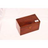 An Inlaid Mahogany Tea Caddy