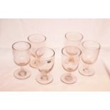 A Good Lot of Eight Early Footed Glasses