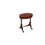 A Very Nice Oval Walnut Sewing Table