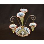 A Nice Coloured Glass Epergne