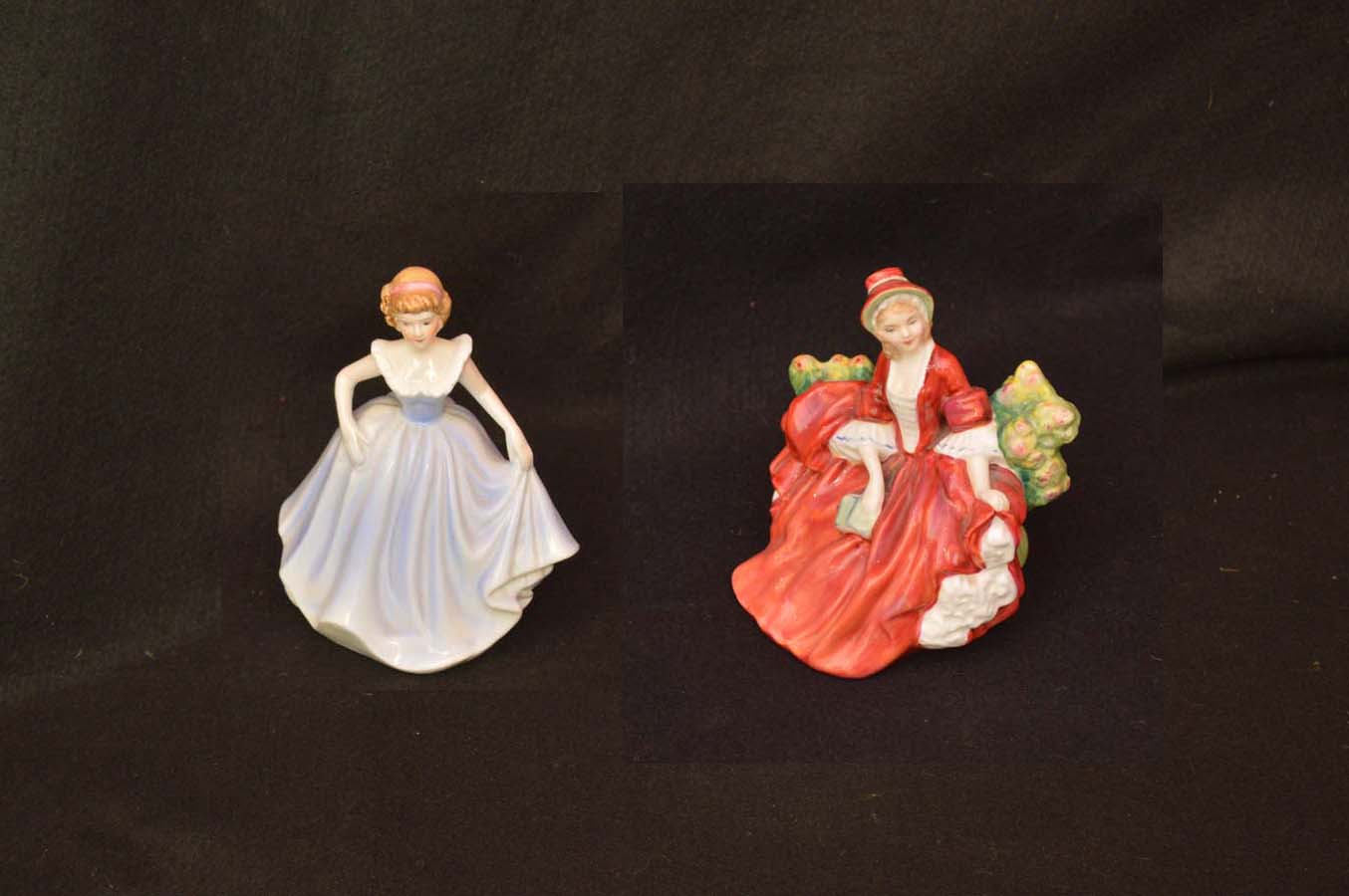 A Royal Doulton Figurine 'Lydia' and Another Figurine