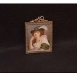 A Nice Rectangular Framed Minature ‘Lady’