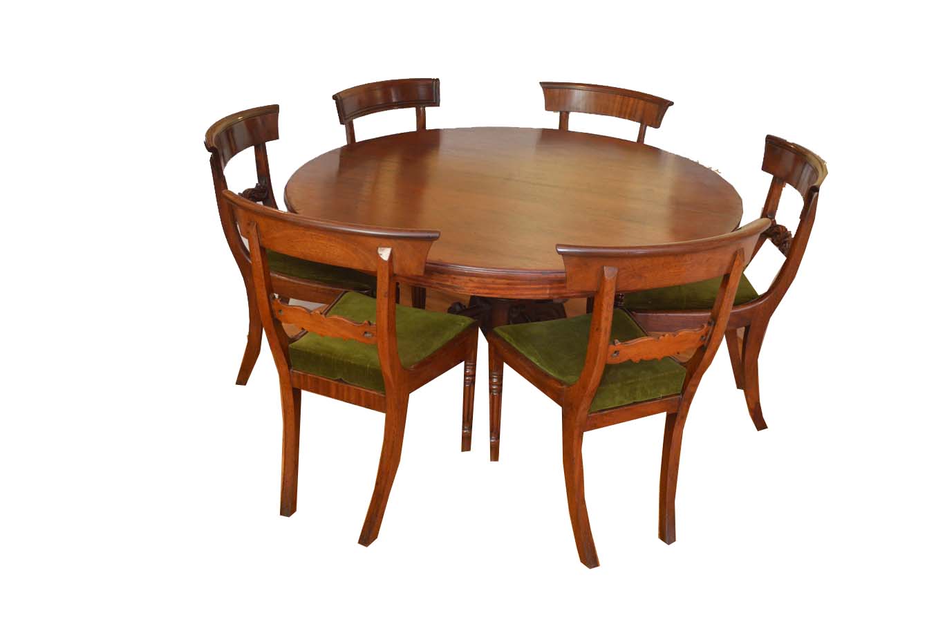 A Nice Circular Mahogany Dining Table on Centre Pedestal