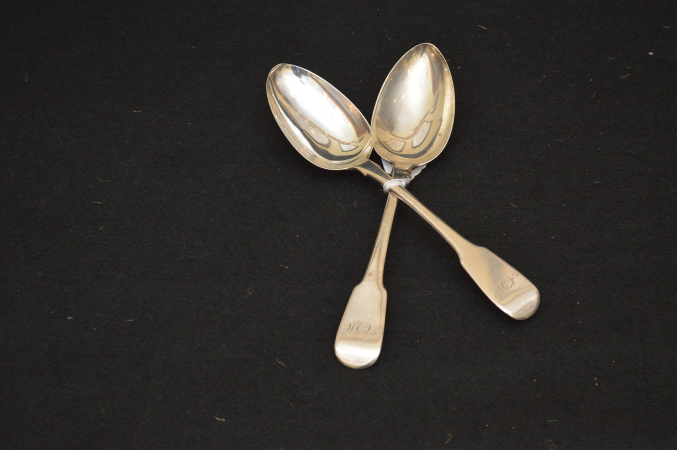 A Pair of Heavy George III Silver Service Spoons, London 1817