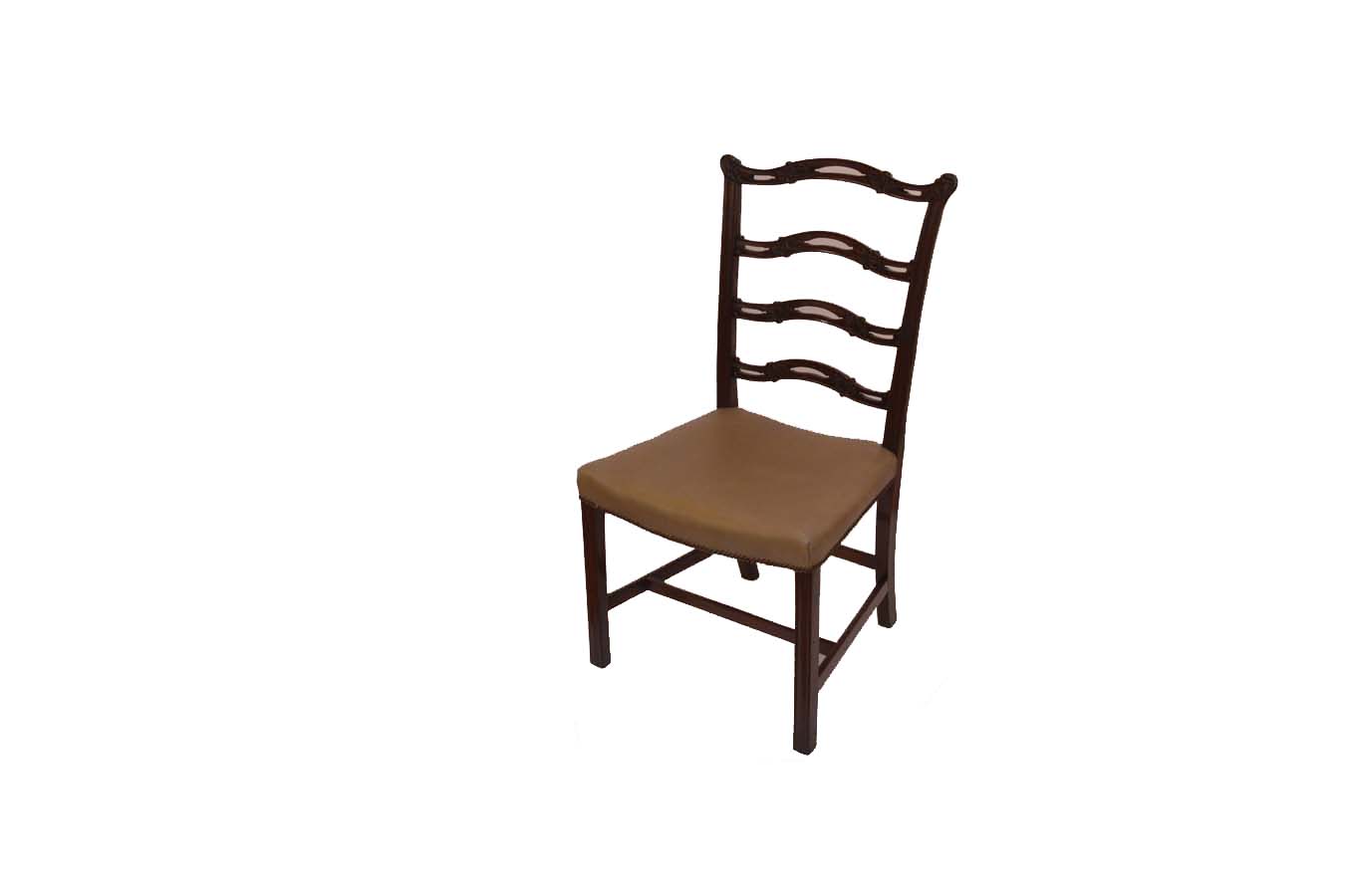 A Good Mahogany Upholstered Bar Back Chair