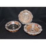 Three Good Silver Plate Coasters