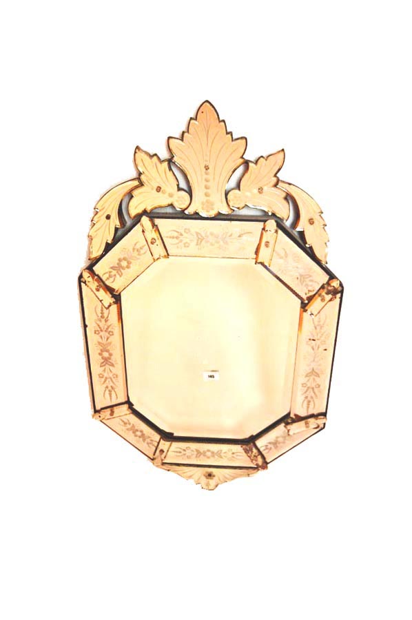 A Very Nice Venetian Glass Wall Mirror