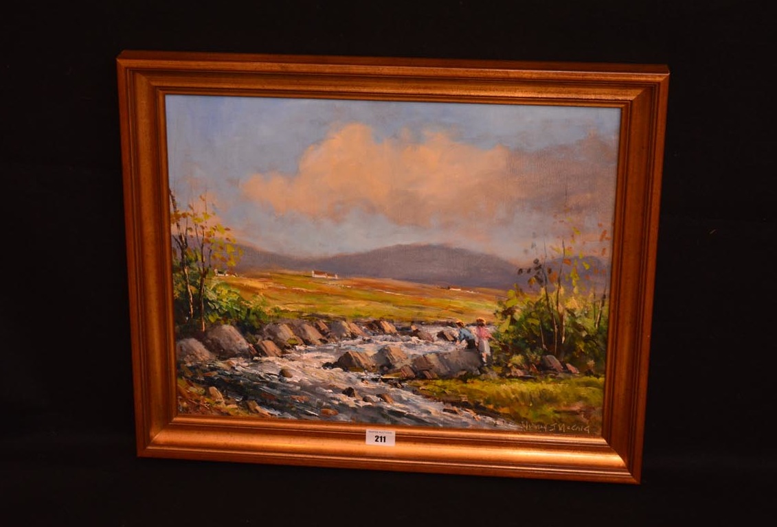 An Oil Painting ‘Connemara Trout Stream’ – Norman McCaig