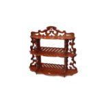 A Nice Carved Mahogany Three Shelf Wall Bracket