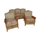 A Very Good Three Piece Upholstered Berger Suite